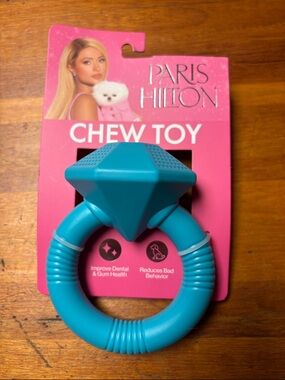 Paris Hilton Teal Ring Chew Toy